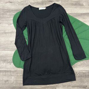 Fighting Eel Hawaii Womens Medium Black Long Sleeve Modal Dress